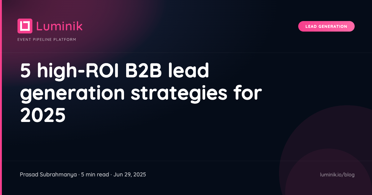 5 high-ROI B2B lead generation strategies for 2025 cover image