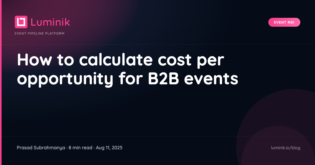 How to calculate cost per opportunity for B2B events cover image
