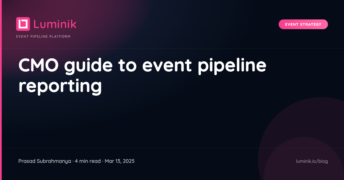 CMO guide to event pipeline reporting cover image
