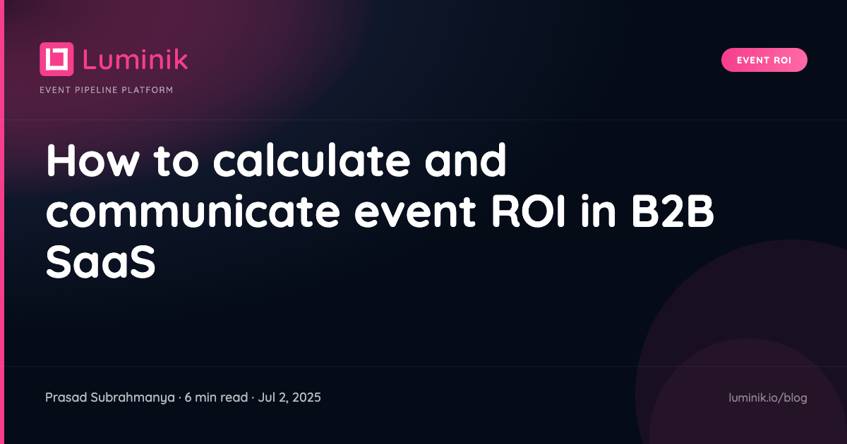 How to calculate and communicate event ROI in B2B SaaS cover image
