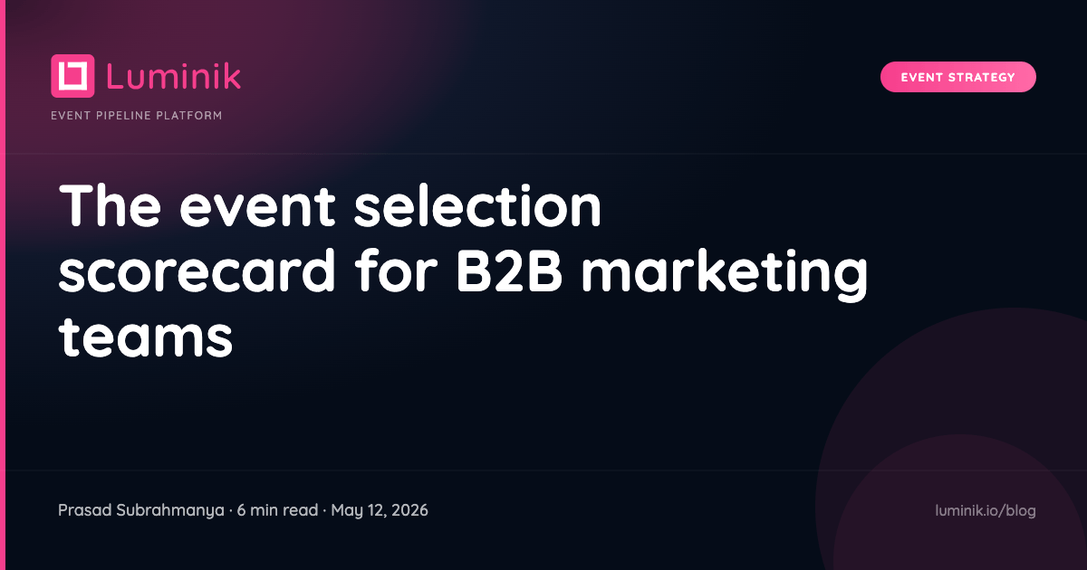The event selection scorecard for B2B marketing teams cover image