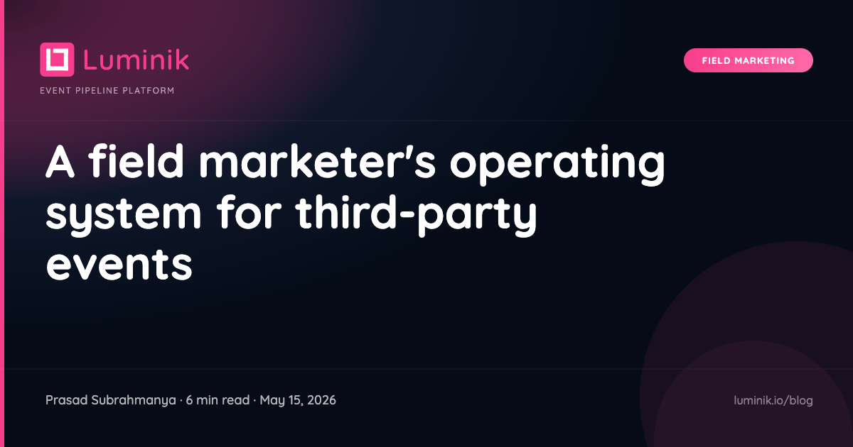 A field marketer's operating system for third-party events cover image