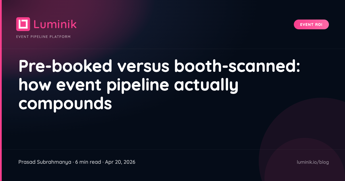 Pre-booked versus booth-scanned: how event pipeline compounds cover image