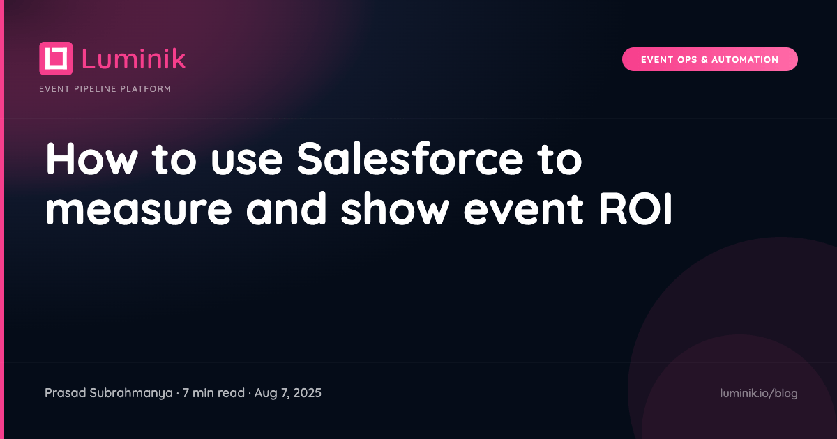 How to use Salesforce to measure and show event ROI cover image