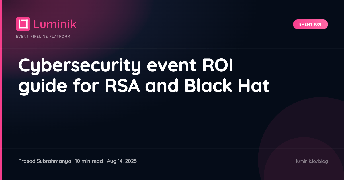 Cybersecurity event ROI guide for RSA and Black Hat cover image