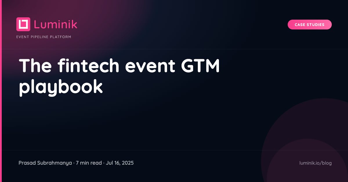 The fintech event GTM playbook cover image