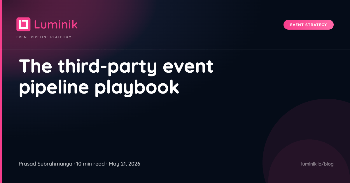 The third-party event pipeline playbook cover image